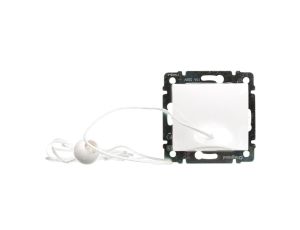 VALENA Przycisk jednobiegunowy z cięgnem biały 774419