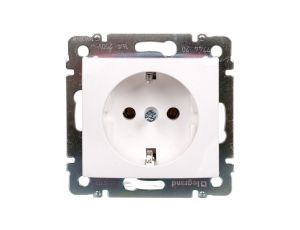 VALENA Gniazdo pojedyncze SCHUKO białe 774420