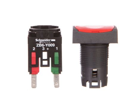 Przycisk sterowniczy 16mm 1Z 1R z samopowrotem czerwony XB6DA45B
