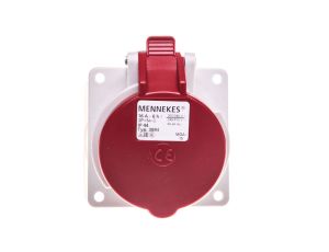 Gniazdo tablicowe skośne 5P 16A 400V czerwone IP44 3093 MEN3093