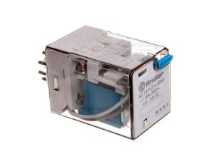 Przekaźnik miniaturowy 3P 10A 24V DC przycisk testujący mechaniczny wskaźnik zadziałania AgNi 60.13.9.024.0040