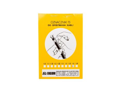 Oznacznik do opisywania ręcznego TS 6 biały E04ZP-02010100600 /40szt./
