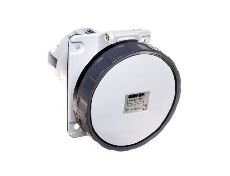 Gniazdo tablicowe 4P 63A 500V czarne 110x100mm IP67 GW63255H
