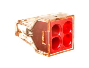 Szybkozłączka 4x 1,5-4mm2 transparentna/ czerwona 773-604 /opak.100szt./