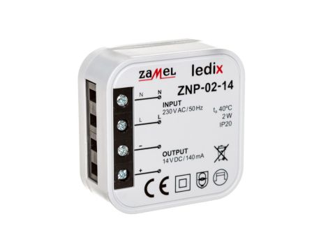 Zasilacz LED dopuszkowy 14V DC 2W ZNP-02-14 LDX10000027