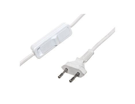 Sznur przyłączeniowy z wyłącznikiem SP/W-400cm biały SP/W-400/2X0,75/-BIA YNS10000532