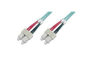 Patch cord światłowodowy SC/SC duplex MM 50/125 OM3 LSOH 2m błękitny DK-2522-02/3