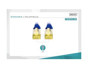 Patchcord RJ45/RJ45 S/FTP kat. 6A 3m AWG 26/7 LS0H niebieski DK-1644-A-030/B