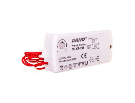 Włącznik dotykowy 500W 230V IP20 biały OR-CR-245