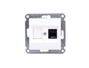 Lumina Gniazdo telefoniczne białe WL2010