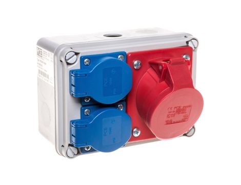 Zestaw gniazd 16A/5P 2xGS IP54 M20 9769116W