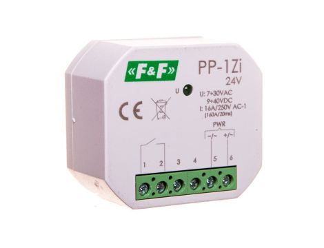 Przekaźnik elektromagnetyczny 1Z 16A 7-30V AC/9-40V DC (160A/20ms) PP-1Zi-24V