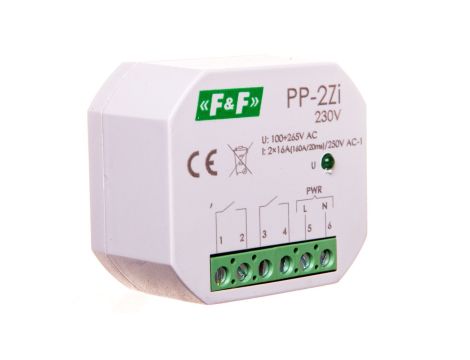 Przekaźnik elektromagnetyczny 2Z 16A 100-265V AC (160A/20ms) PP-2Zi-230V