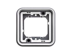 Berker W.1 Ramka pojedyncza do montażu podtynkowego IP55 szary 13283505