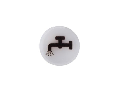 Soczewka przycisku 22mm płaska biała z symbolem PLYN M22-XDL-W-X16 218314
