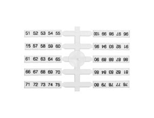 Oznacznik elastyczny do złączek szynowych EO3 /51-100/ 4x50szt. 003901774