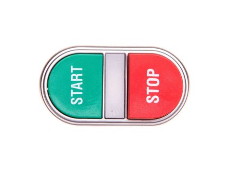 Przycisk dwuklawiszowy czerwono/zielony START-STOP podświetlany z samopowrotem LPCBL7233