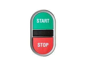 Przycisk sterowniczy 22mm podwójny czerwono/ zielony z samopowrotem bez adaptera START-STOP LPCB7233