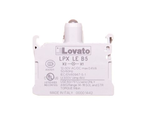 Oprawka z LED żółta 12-30V AC/DC światło ciągłe LPXLEB5