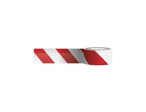 Taśma ostrzegawcza 75mm x 250m biało-czerwona F6033