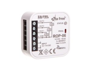 Radiowy odbiornik dopuszkowy 3-kanałowy zasilanie 10-24 VDC ROP-06 EXF10000092