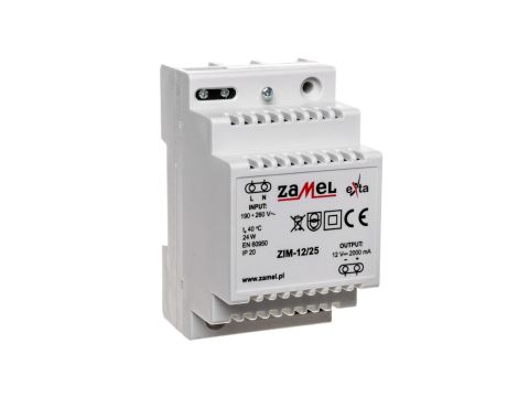 Zasilacz impulsowy 12V DC 2A ZIM-12/25 EXT10000160