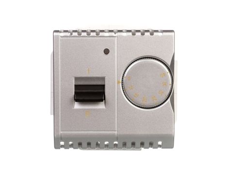 Simon Basic Regulator temperatury z czujnikiem wewnętrznym 16A 230V srebrny mat BMRT10w.02/43