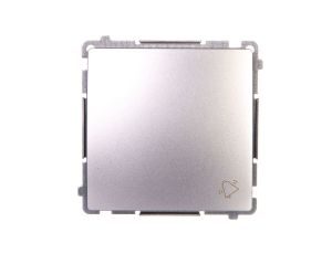 Simon Basic Przycisk dzwonek 10AX 250V, szybkozłącza, srebrny mat BMD1.01/43