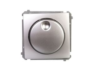 Simon Basic Ściemniacz naciskowo-obrotowy 20–500W 230V srebrny mat BMS9T.01/43