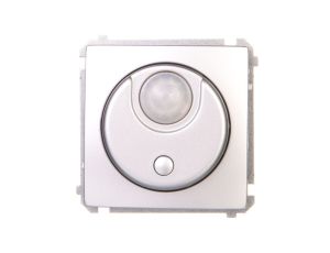Simon Basic Łącznik z czujnikiem ruchu 20-500W srebrny mat BMCR10T.01/43