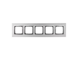Simon 54 Nature Ramka pięciokrotna metal INOX KLASYCZNY DRN5/77
