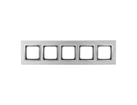 Simon 54 Nature Ramka pięciokrotna metal INOX KLASYCZNY DRN5/77
