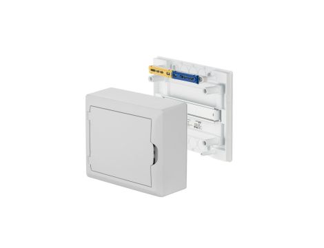 Rozdzielnica modułowa 1x8 n/t ECONOMIC BOX RN 1/8 drzwi białe (N+PE) IP40 2502-00