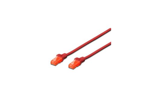Kabel krosowy (Patch Cord) U/UTP kat.6 czerwony 3m DK-1612-030/R