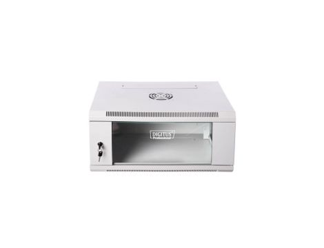 Szafa krosowa wisząca niedzielona 19 cali 6U 600x368x450 szara DN-W19 06U/450