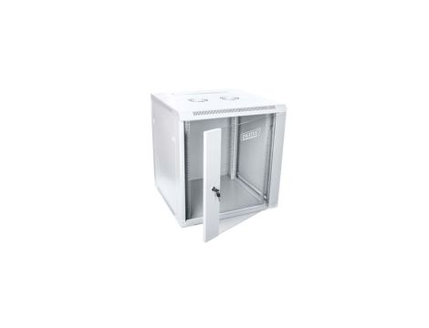 Szafa krosowa wisząca niedzielona 19 cali 12U 600x635x600 szara DN-W19 12U/600