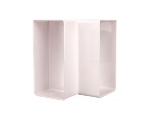 Kolano pionowe płaskie 90st. 55x110mm białe KP55-25