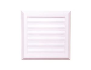 Kratka wentylacyjna 130x130mm fi 100mm biała żaluzja+sznurek rozpieracze T38