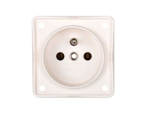 Integro Flow Gniazdo pojedyncze z/u śnieżnobiałe mat 961852502