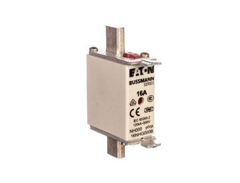 Wkładka bezpiecznikowa NH000 16A gL/gG 500V 16NHG000B