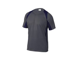 T-Shirt szaro-granatowy z poliestru (100) 160G szybkoschnący rozmiar M BALIGMTM