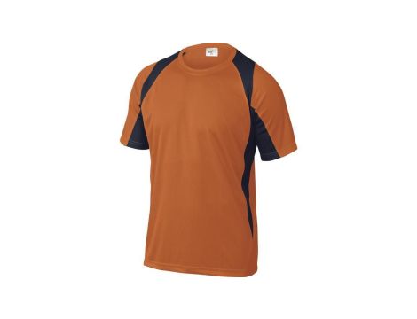 T-Shirt pomarańczowo-granatowy z poliestru (100) 160G szybkoschnący rozmiar M BALIOMTM