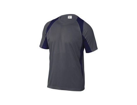 T-Shirt szaro-granatowy z poliestru (100) 160G szybkoschnący rozmiar XXXL BALIGM3X