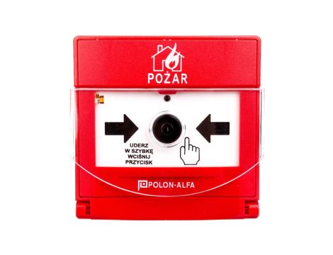Ostrzegacz pożarowy reczny adresowalny, wtynkowy ROP-4001MH