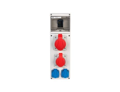 Rozdzielnica budowlana 6 modułów 1x16A 5P 400V, 1x32A 5P 400V, 2x16A 2P+Z RSE-02 IP54 942071