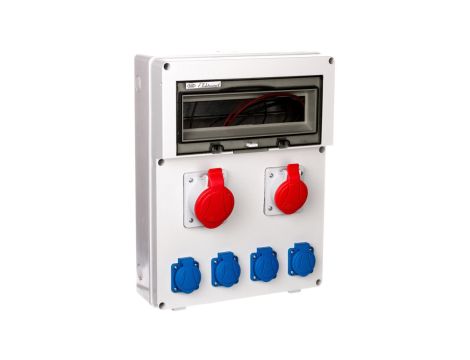 Rozdzielnica budowlana 14 modułów 1x16A 5P 400V, 1x32A 5P 400V, 4x16A 2P+Z RSE-05 IP54 942101