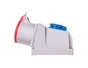 Gniazdo stałe COMBI okablowane z listwą przyłączeniową 5P 32A 400V czerwone/ 230V niebieskie GSC 32/5 IP-44 921845