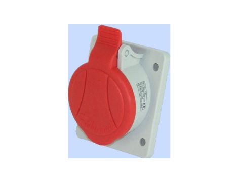 Gniazdo tablicowe skośne 5P 16A 400V czerwone GTS 16/5 IP-44 921820