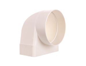 Kolano pionowe łącznikowe PS 122x60mm fi 100mm białe 430