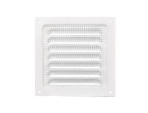 Osłona wentylatora metalowa z siatką 125x125mm biała WPFMVM125